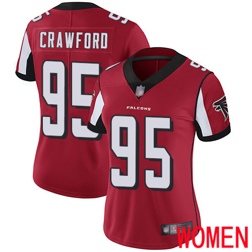 Atlanta Falcons Limited Red Women Jack Crawford Home Jersey NFL Football 95 Vapor Untouchable